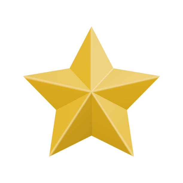 istock Paper folded star. Golden origami Christmas Star ornament 1406264143