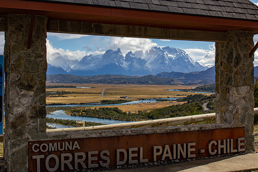 View from Mirador Rio Serrano - Torres del Paine Patagonia Chile.