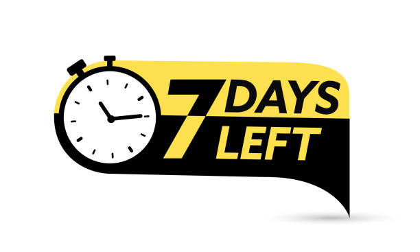 1,000+ Only One Week Left Stock Illustrations, Royalty-Free Vector ...