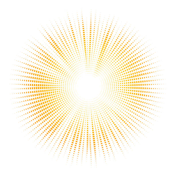 солнечный всплеск со световыми лучами - lined pattern flash stock illustrations