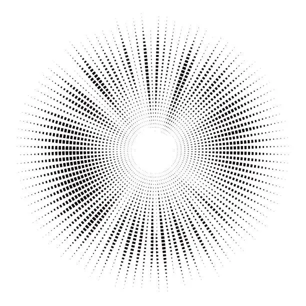 Vector illustration of Sunburst with light beams