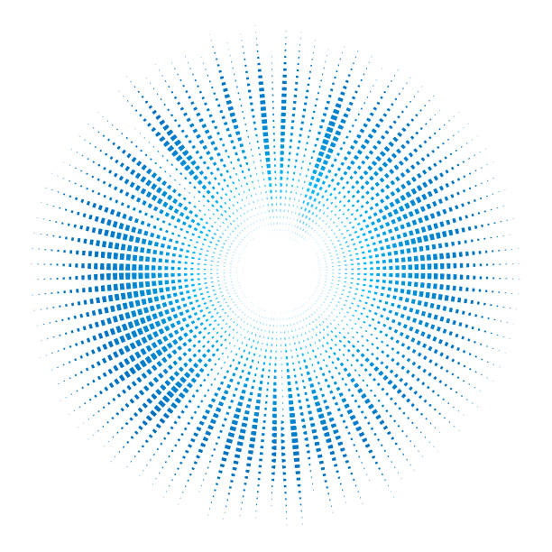 Sunburst with light beams vector art illustration