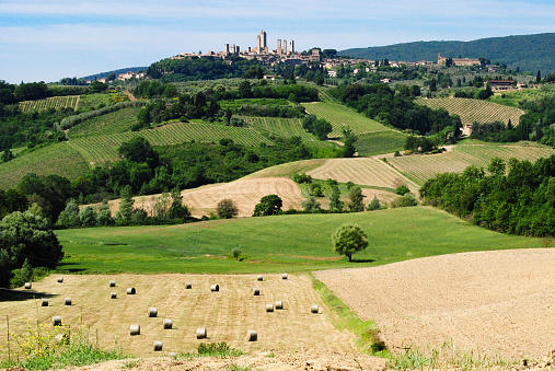 Landscaped view of Tuscany countryside