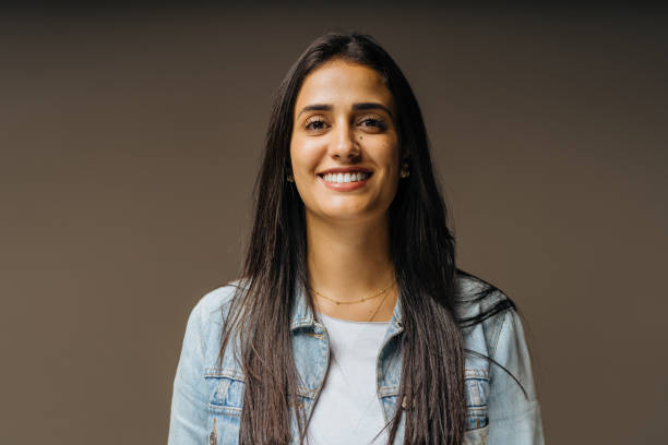 istock Young serene latin woman in studio 1406290023