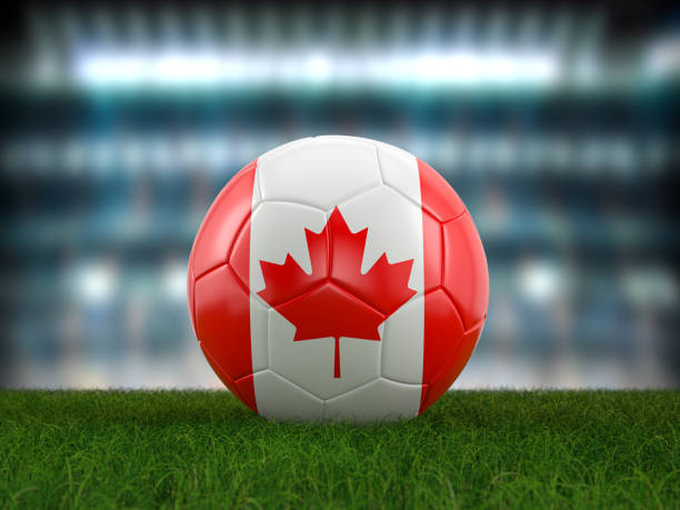 istock Soccer ball Canada flag 1406295033
