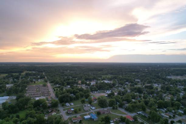 istock Aerial view of sunset 1406295953