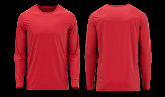 T-shirt Long Sleeve Round neck. 3D photorealistic render