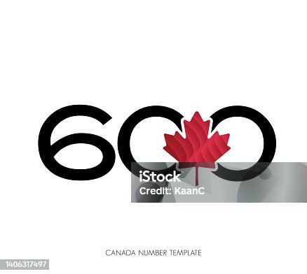 istock Canada concept anniversary number with maple leaf symbol vector stock illustration 1406317497