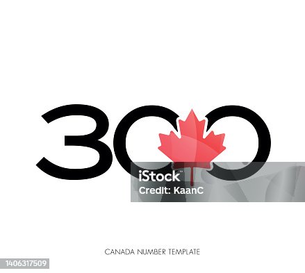 istock Canada concept anniversary number with maple leaf symbol vector stock illustration 1406317509