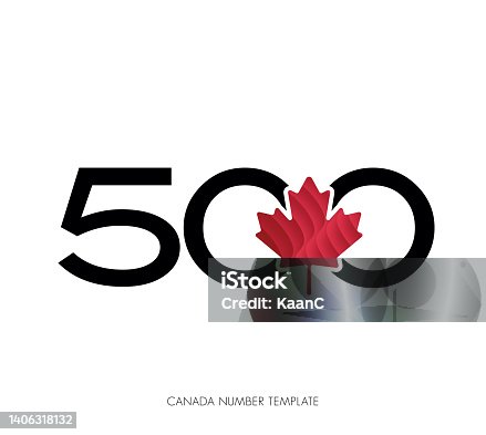 istock Canada concept anniversary number with maple leaf symbol vector stock illustration 1406318132