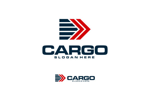 ilustrações de stock, clip art, desenhos animados e ícones de fast cargo delivery  designs concept vector, logistics  symbol icon - transportation freight transportation messenger delivering