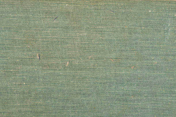 istock Weathered fabric background from old book cover. old book cover. Canvas textured green background 1406322827