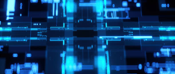 istock 3D rendering of cyberpunk AI. Circuit board. Technology background. Central Computer Processors CPU and GPU concept. Motherboard digital chip. Tech science background. 1406326516
