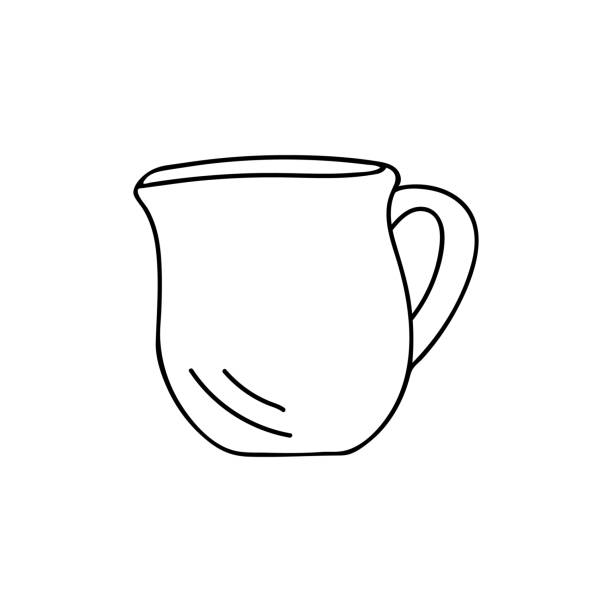 Doodle milk jug illustration in vector isolated on white. Hand drawn milk jug icon in vector isolated on white. Milk in jug doodle illustration Milk in jug doodle illustration. Hand drawn milk jug icon in vector isolated on white. Doodle milk jug illustration in vector isolated on white. clotted cream stock illustrations