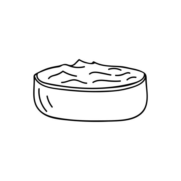 Hand drawn yoghurt illustration in vector. Yoghurt doodle illustration in vector. Diary product doodle illustration Yoghurt doodle illustration in vector. Diary product doodle illustration. Hand drawn yoghurt illustration in vector. clotted cream stock illustrations