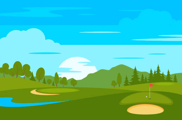 골프 - golf course illustrations stock illustrations
