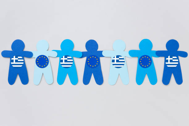 greccy i europejscy chłopcy - greek culture greek flag greece little boys stock illustrations