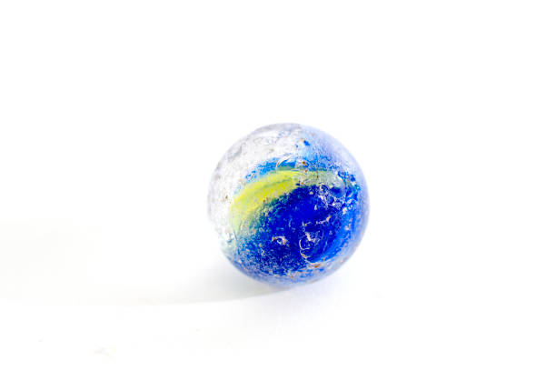 Glass Marble on the white background.
