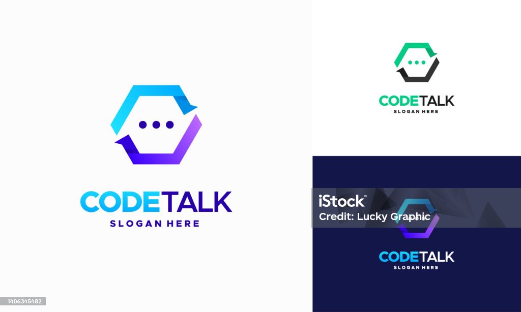 Talk To Code Code Talk Symbol Designs Concept Vector Code Programmer Forum Symbol ...