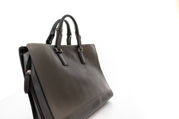 istock Black business bag on white background 1406348853
