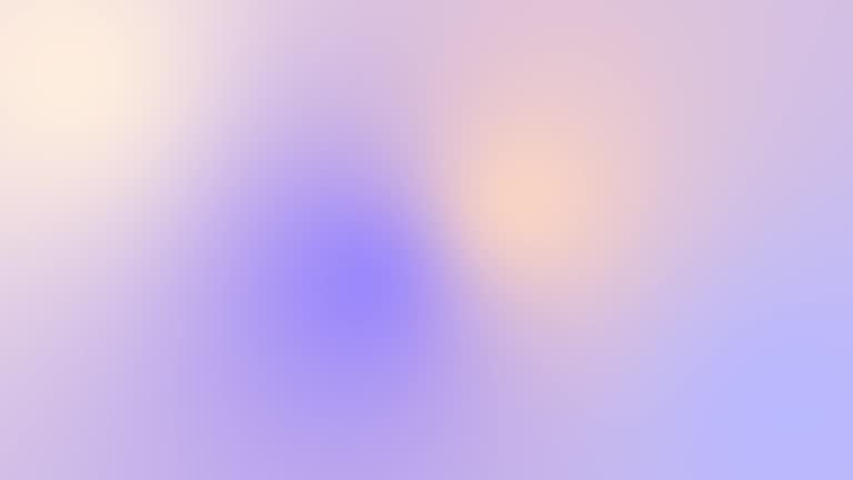 Periwinkle, dried lilac, enokitake mushroom and durazno palido gradient motion background loop. Moving color blurred animation. Soft color transitions. Evokes positive contemplative, meditative, spiritual emotions and sentiments.