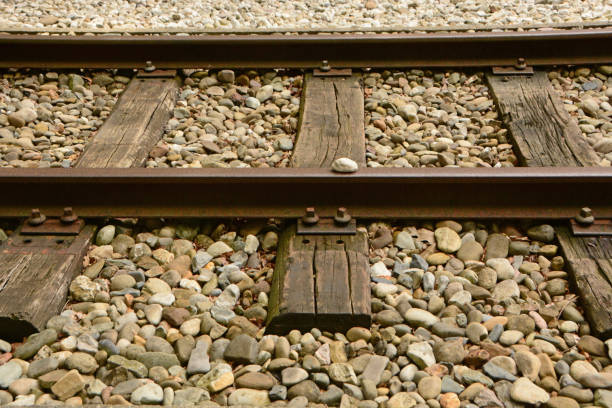 Westerbork transit camp: railroad track with on top a single stone. Love and respect.
