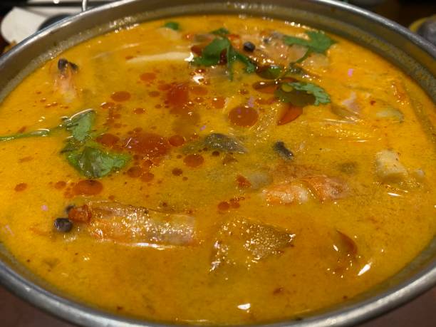 istock Thailand traditional shrimp curry ready to be served 1406350417