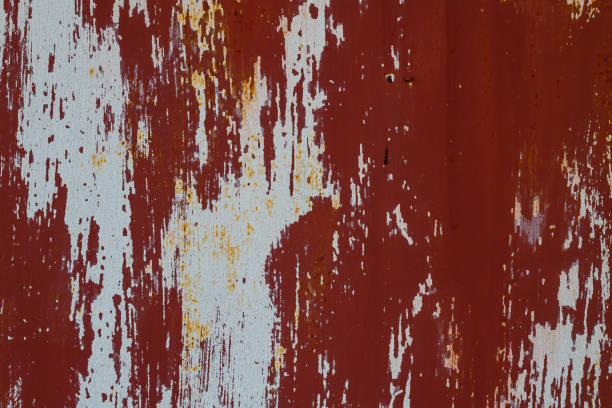 istock The texture is a rusty metallic orange painted surface with paint cracks and rust spots. background 1406351558
