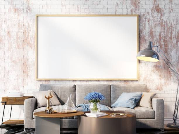 istock picture frame in living room interior 1406352402