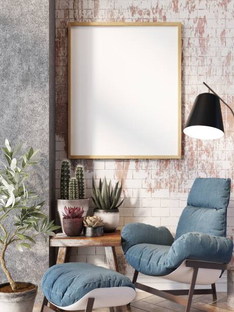 istock picture frame in living room interior 1406352403
