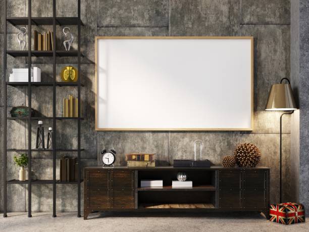 istock picture frame in living room interior 1406352408
