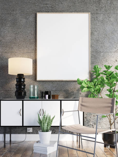 istock picture frame in living room interior 1406352471