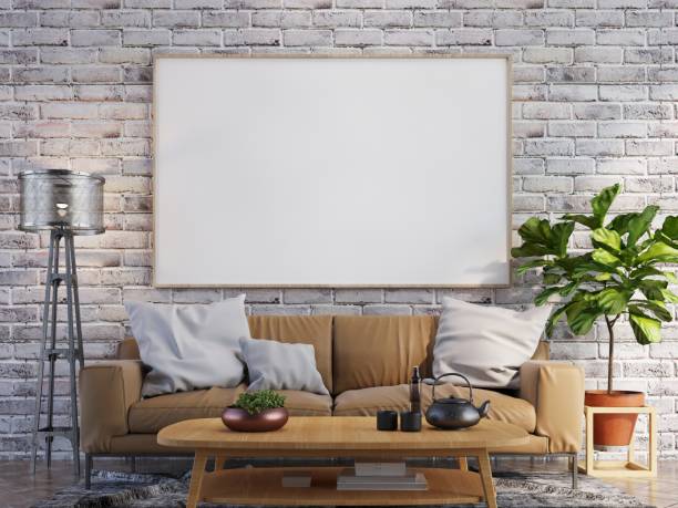 istock picture frame in living room interior 1406352840