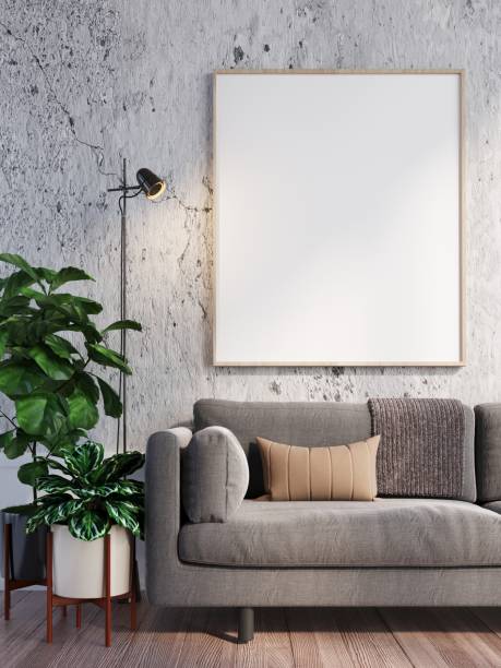 istock picture frame in living room interior 1406352847