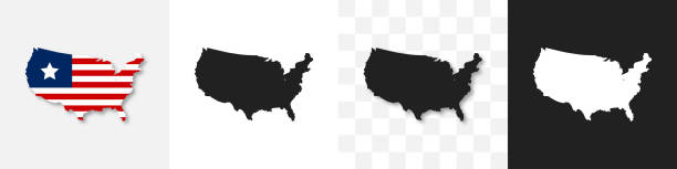 istock USA map on different background. Vector illustration. USA icons. Amirican map. US symbol. 1406354183
