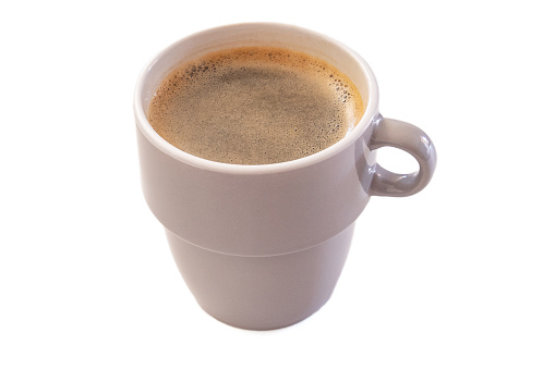 Isolated hot coffee on a white background