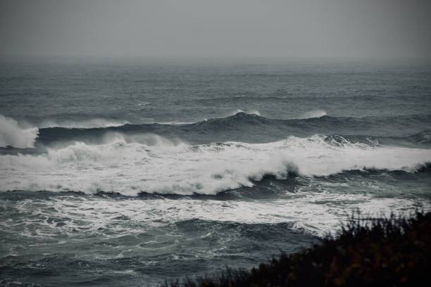 rip tide en la playa - marea fotografías e imágenes de stock