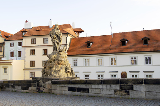 St Vitus Statue, by Charles Bridge, Prague, Czech Republic, on Thursday, 2nd June, 2022.