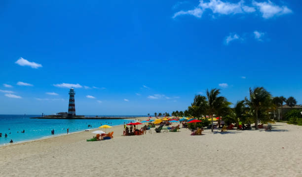 istock People resting at beach on Ocean Cay island 1406366159