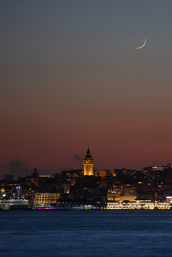 Evening in Izmir city, Turkiye.