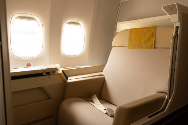 Luxury first class or business class suite on airplane