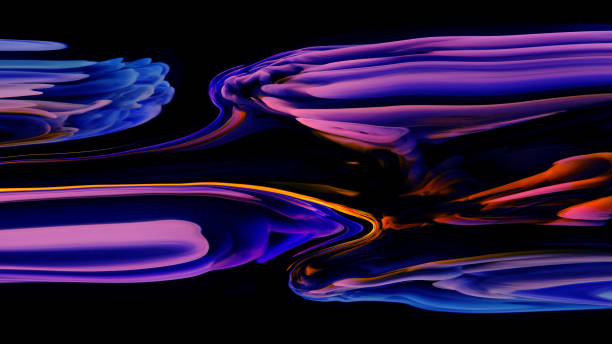 peinture de couleur gouttes dans l’eau, fond de mélange de couleurs abstrait, - ink rainbow smoke multi colored photos et images de collection