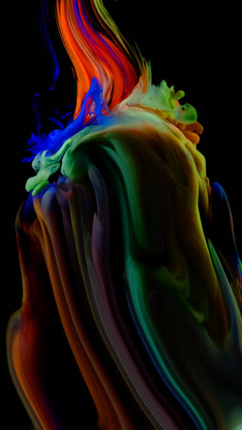 istock Color paint drops in water , Abstract color mix background, 1406375932