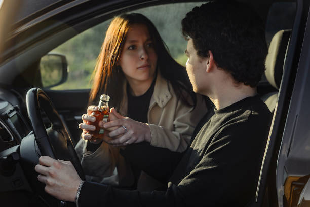 problems with alcohol while driving stock photo
