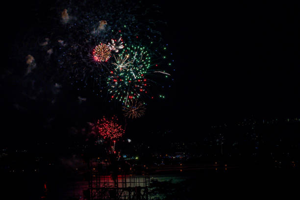 istock Fireworks at the Bayfront Park on Canada Day 1406387177