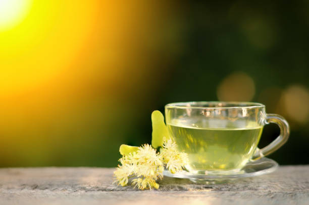 istock Linden tea in a transparent cup. 1406390528