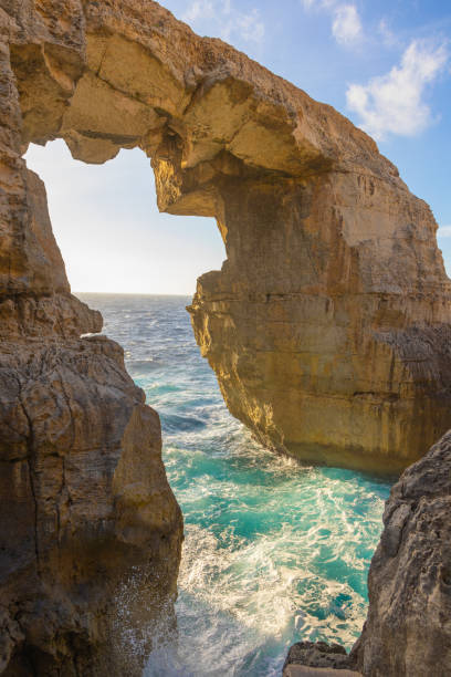 Wied-il-Mielah  natural arch in Gharb