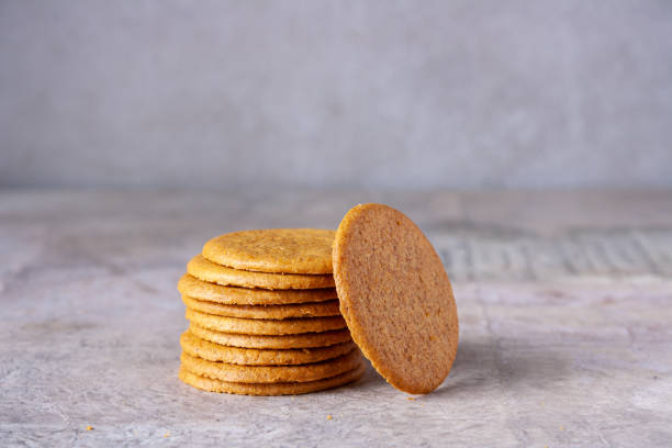 istock a stack of cookies on a beige background, a copy of the space 1406392880