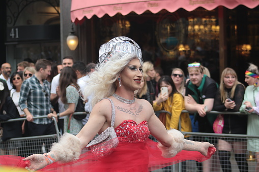 Thousands of people participate in the London LGBT+ Pride parade