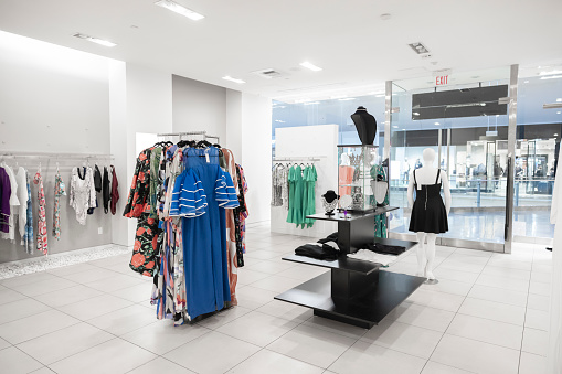 A retail clothing store interior